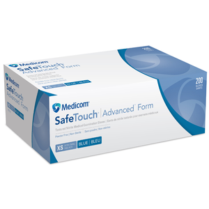 SafeTouch Gloves Nitrile Blue Advanced Form -200/box