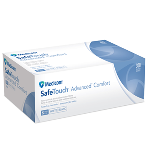 SafeTouch Advanced Comfort Nitrile Gloves White 300/Bx