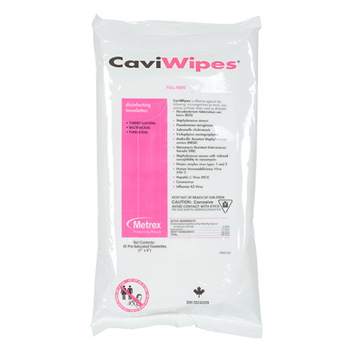 CaviWipes dans un paquet plat (17,8 x 22,9 cm) - 45 lingettes par paquet