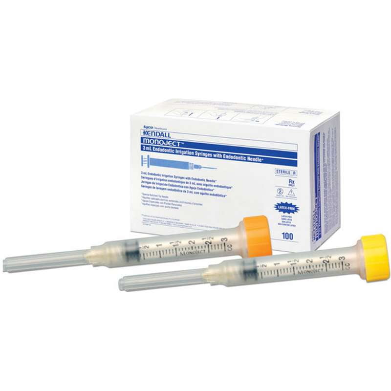 Monoject™ Endodontic Irrigation Syringe with Needle (100 Pieces) - D2D HealthCo.