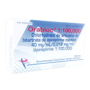 Orabloc 1:100.000 EPI 4% Arti 1.8ml 50/Bx