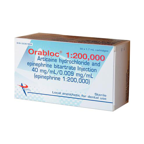 Orabloc 1:200.000 EPI 4% Arti 1.8ml 50/Bx